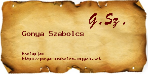 Gonya Szabolcs névjegykártya