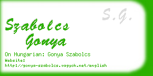szabolcs gonya business card